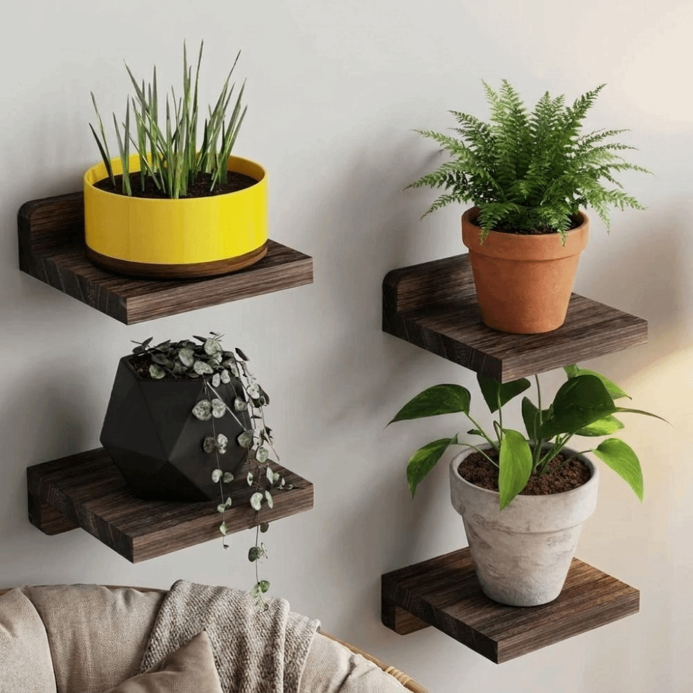 Floating Shelves - Conjunto de 4 Prateleiras Flutuantes Pequenas