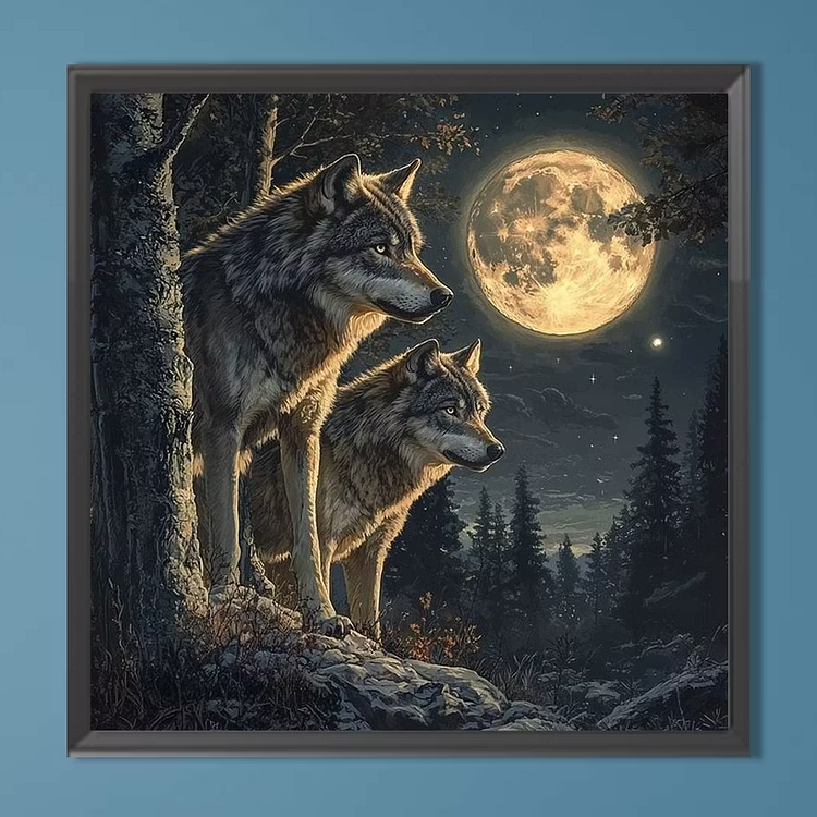 Home Decor Under 500 - Quebra-cabeça Under The Moon Wolf King,