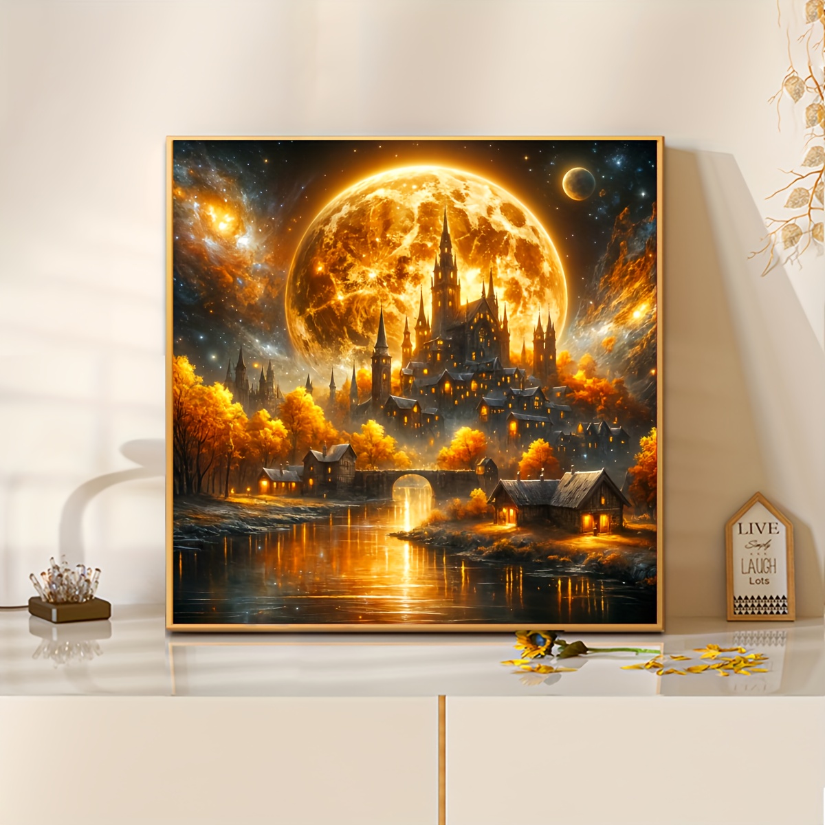 Home Decor Under 500 - Quebra-cabeça Castle Under The Moonlight, 500/1024