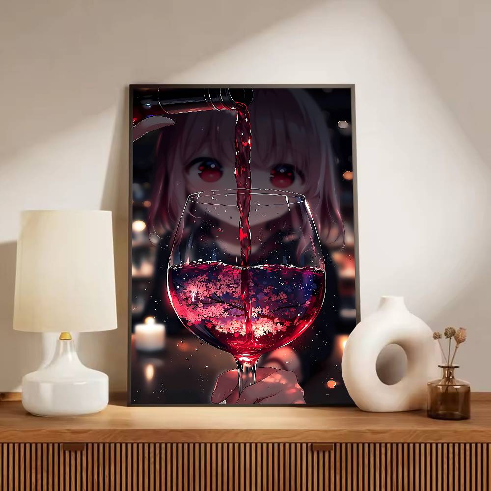 Home Decor Aesthetic - Pôster de Garota Anime com Estética