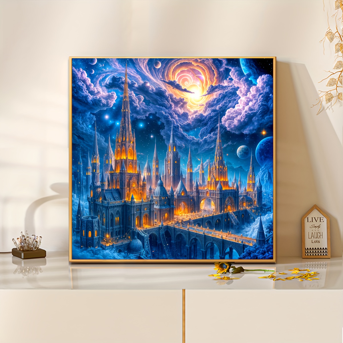 Home Decor Under 500 - Quebra-cabeça Castle Under The Night Sky,