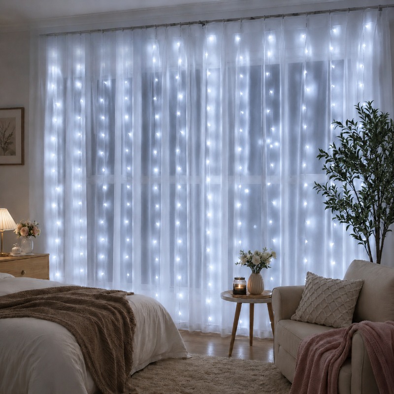 String Curtain Light - Cortina de Luzes LED de 3/4/6m
