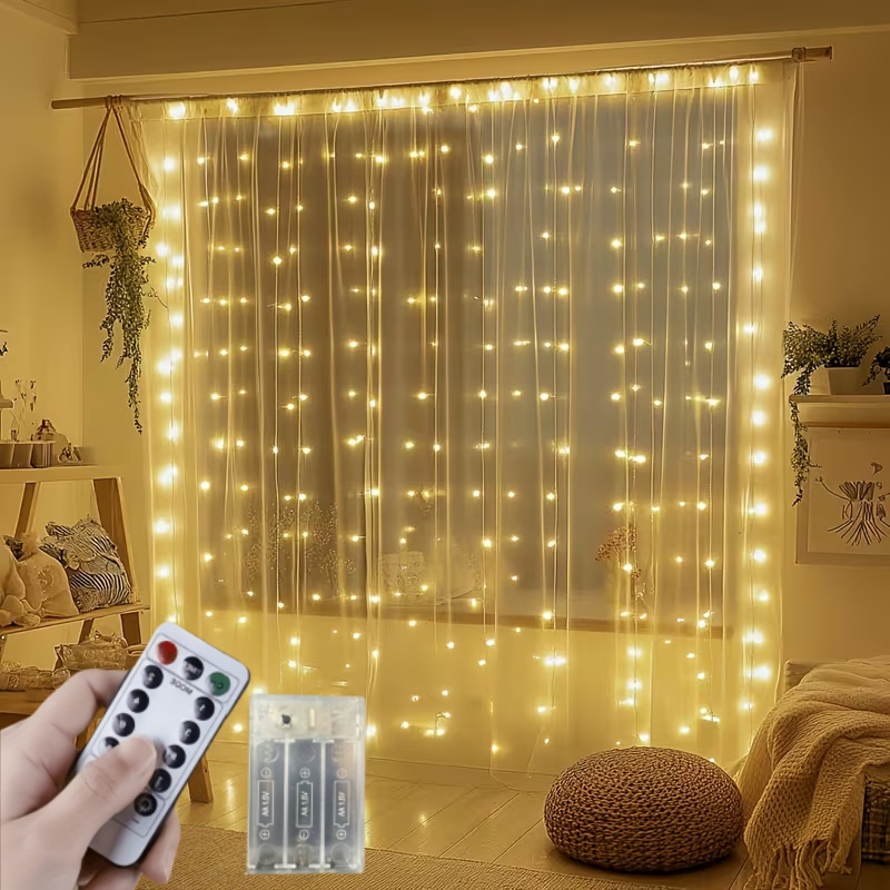 String Curtain Light - Luz de Cordão de Controle Remoto