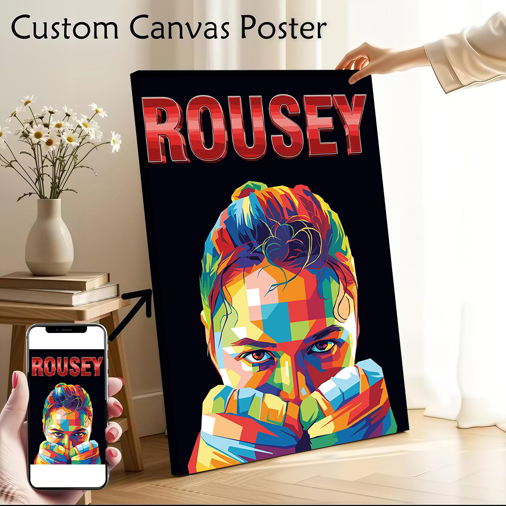 Home Decor Zen - Rousey: Pôster de Canvas com Retrato