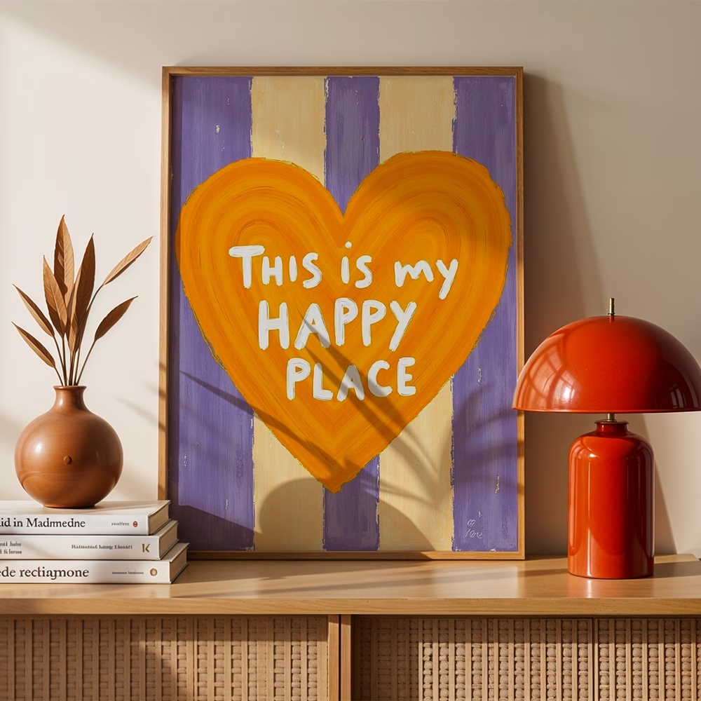 Home Decor Aesthetic - Arte de parede moderna e retrô