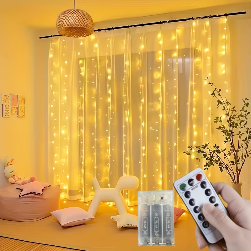 String Curtain Light - Luzes de Fada LED a Bateria