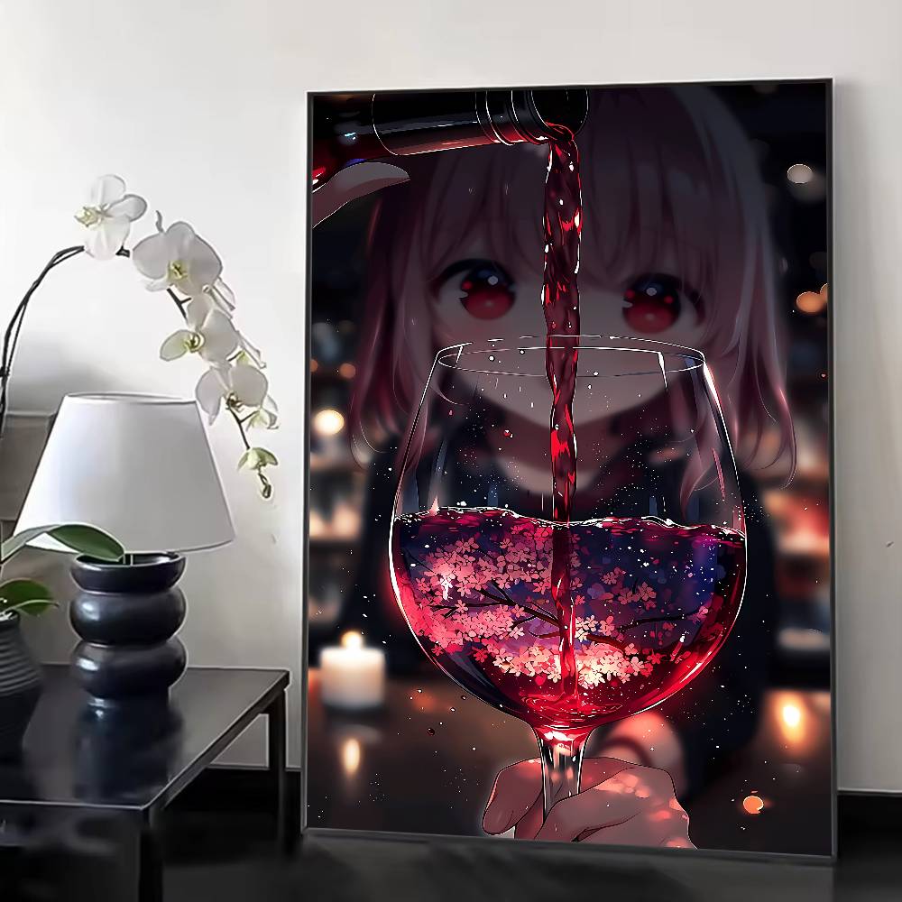 Pôster de Garota Anime com Est - Home Decor Aesthetic avaliação e preço