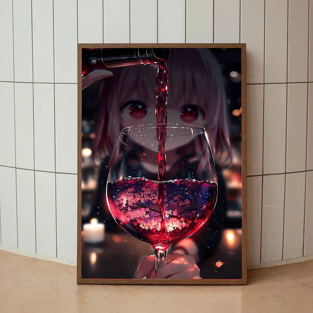 Pôster de Garota Anime com Est - Home Decor Aesthetic avaliação e preço