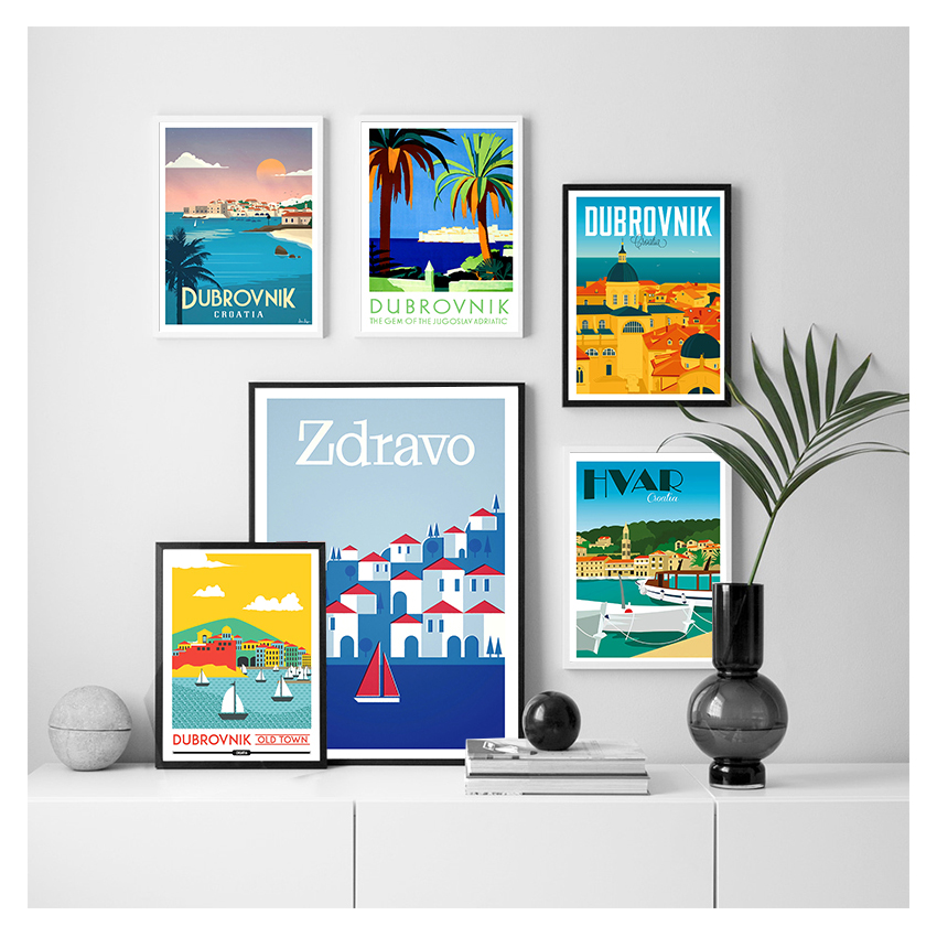 Poster de viagem pintura em te - Home Decor Zagreb avaliação e preço