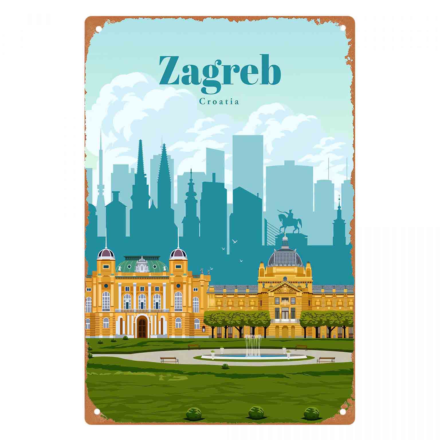 Placa de Metal Decorativa 2D P - Home Decor Zagreb avaliação e preço