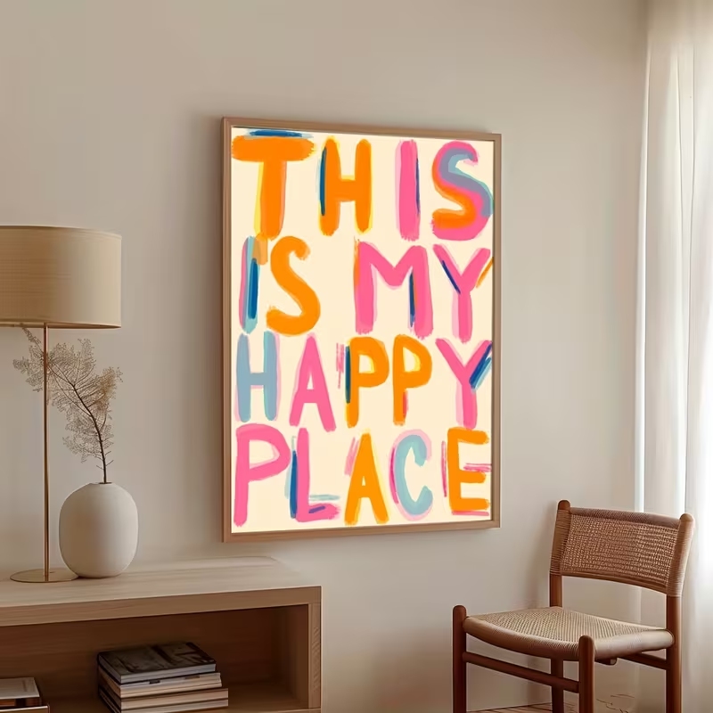 Arte de parede moderna com cit - Home Decor Aesthetic avaliação e preço