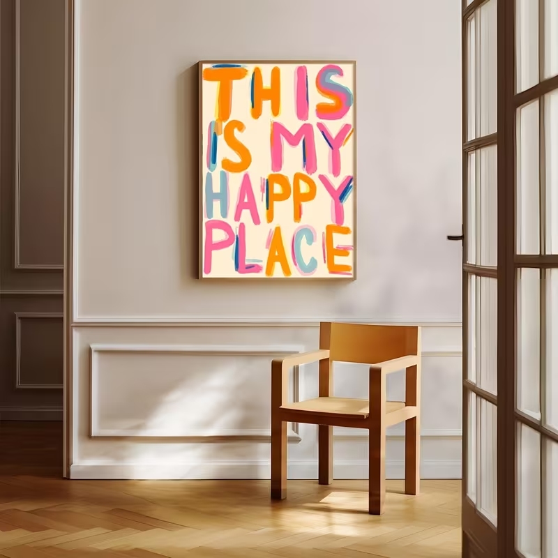 Arte de parede moderna com cit - Home Decor Aesthetic avaliação e preço