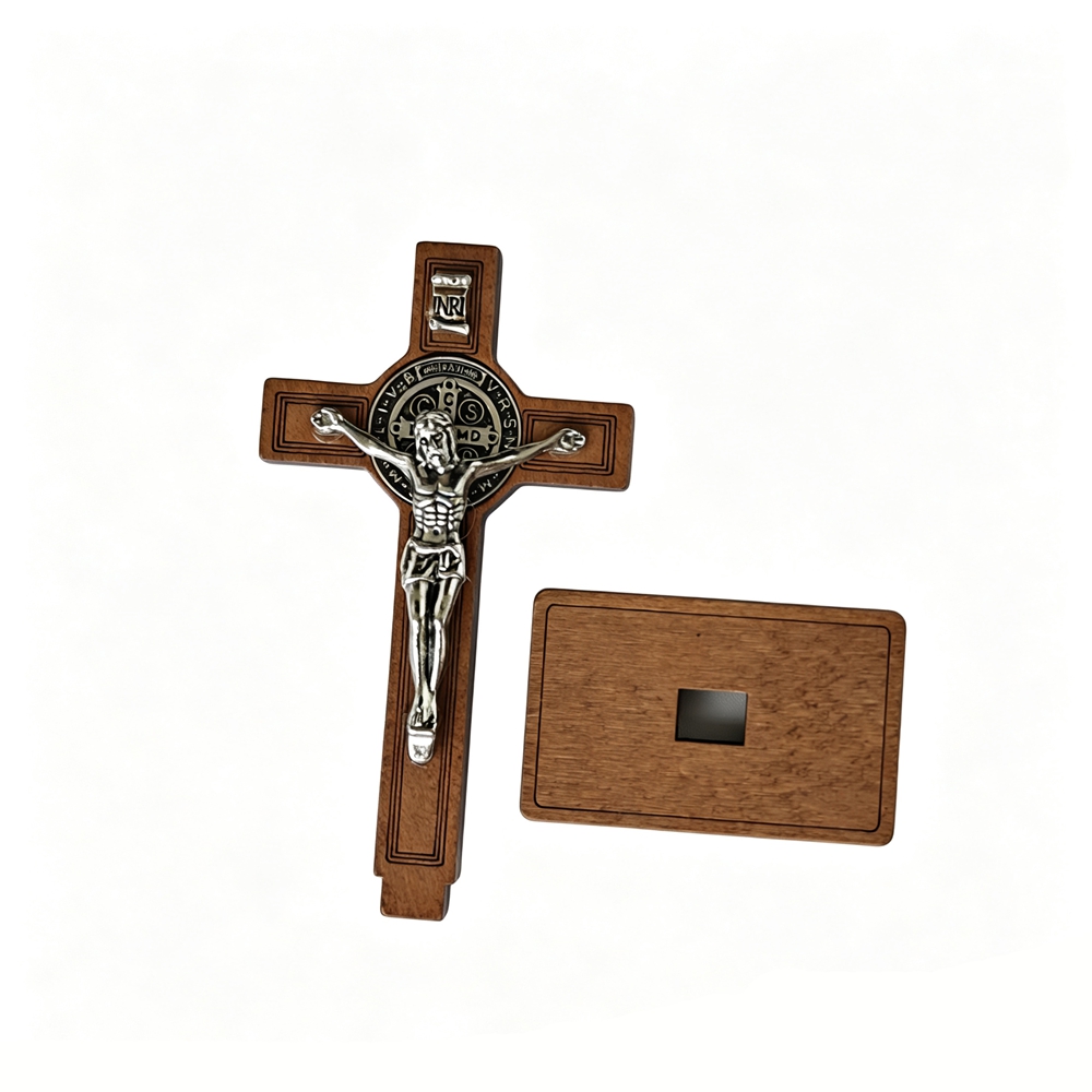 Crucifixo de Madeira de São Be - Home Decor Unique Items avaliação e preço