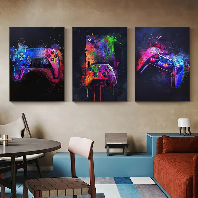 Cartazes de videogame neon aqu - Home Decor Xbox Games avaliação e preço