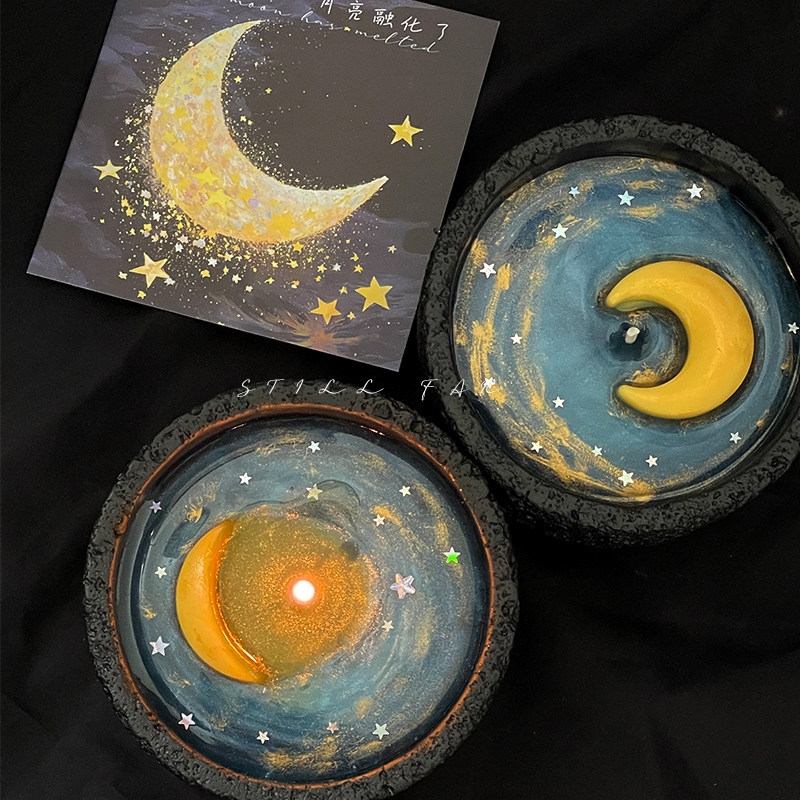 Vela Aromática Lua Derretida A - Home Decor Aesthetic avaliação e preço