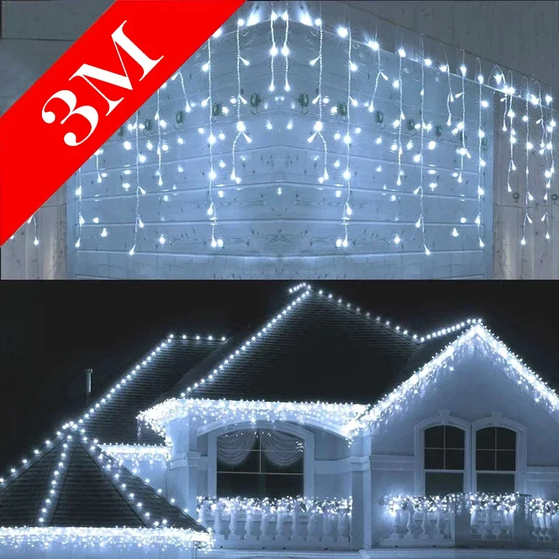Luzes de natal decoração ao ar - String Curtain Light avaliação e preço