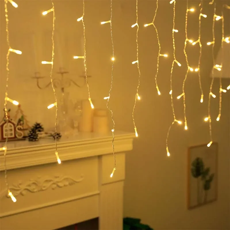 Luzes de natal decoração ao ar - String Curtain Light avaliação e preço