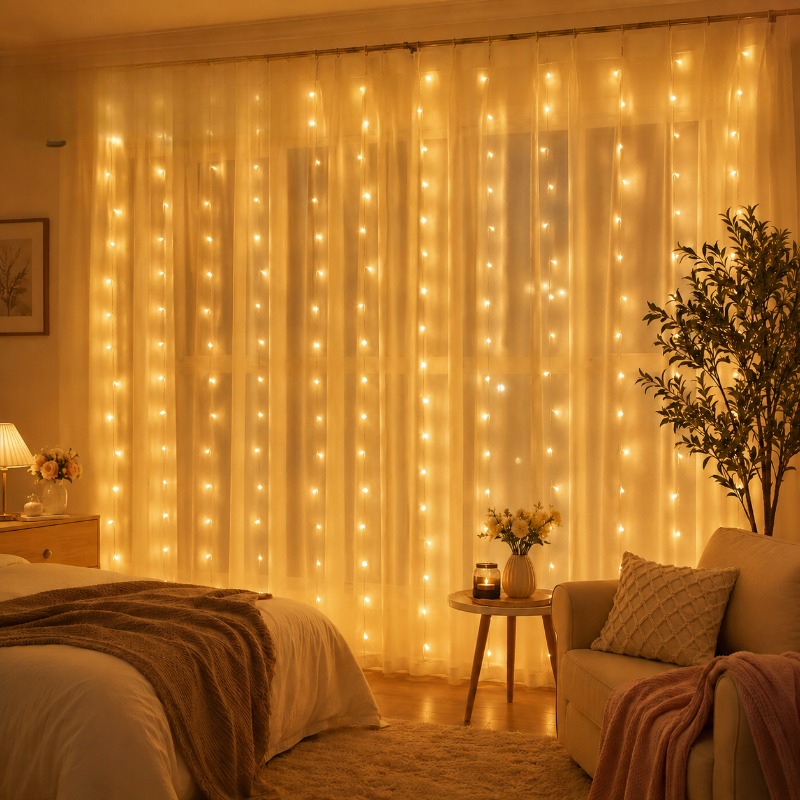 Cortina de Luzes LED de 3/4/6m - String Curtain Light avaliação e preço