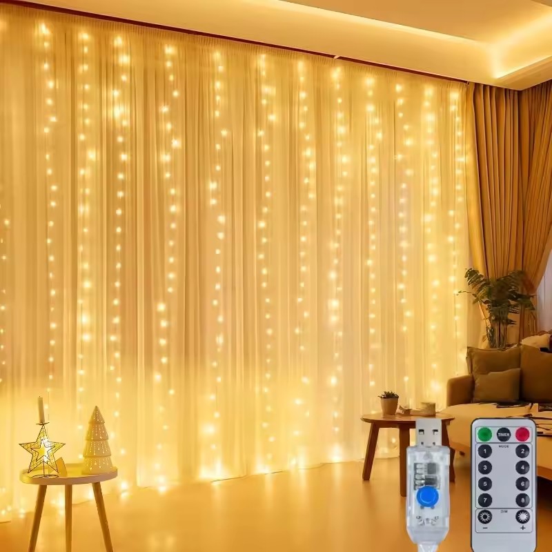 Cortina de Luzes LED de 3/4/6m - String Curtain Light avaliação e preço