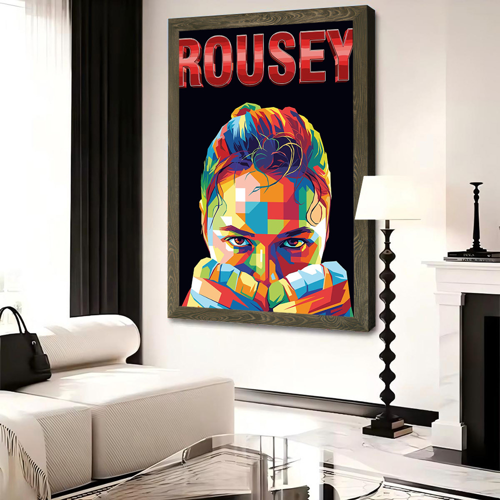 Rousey: Pôster de Canvas com R - Home Decor Zen avaliação e preço