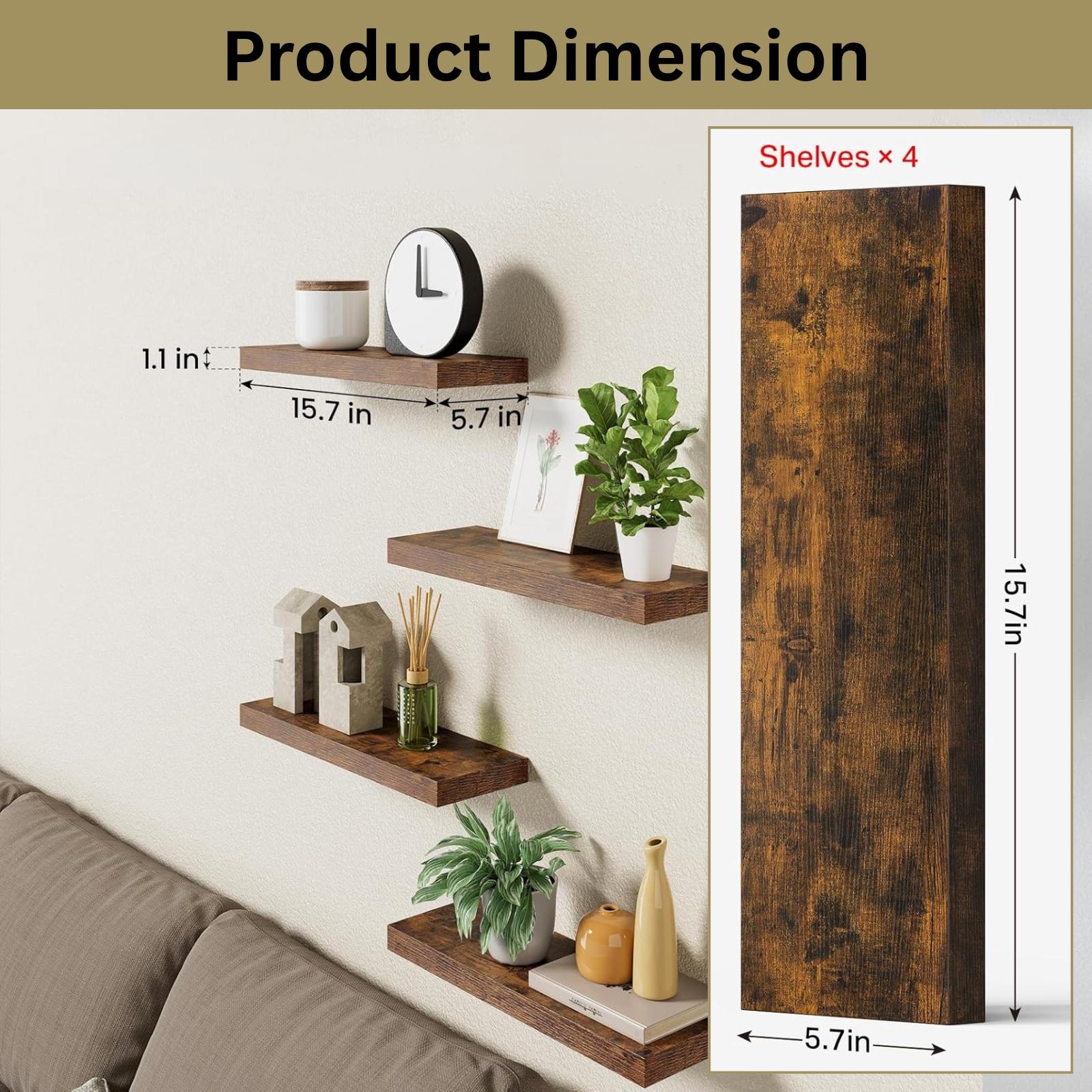 4 Prateleiras Flutuantes de Pa - Floating Shelves avaliação e preço