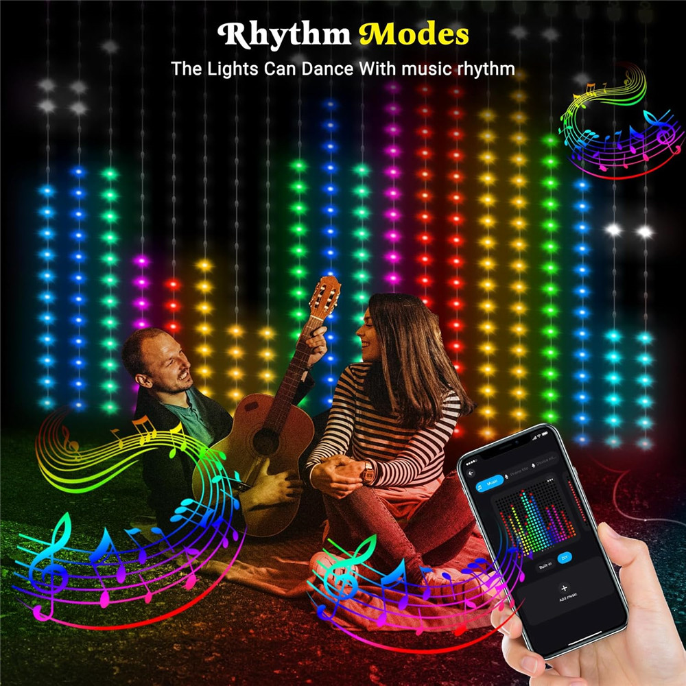 1/2 pçs 400led luzes de cortin - String Curtain Light avaliação e preço