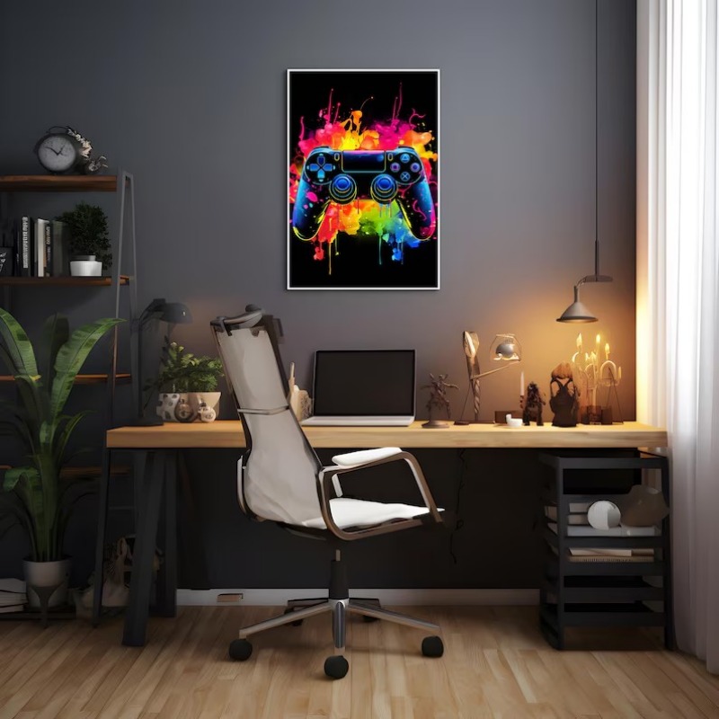 Cartazes de videogame neon aqu - Home Decor Xbox Games avaliação e preço