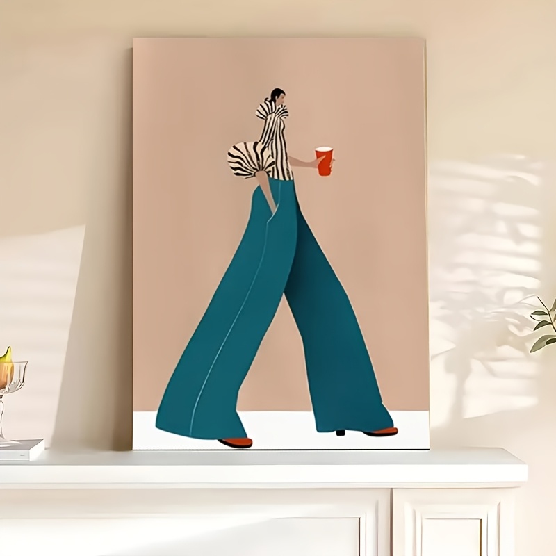 Moda azul calças mulher poster - Home Decor Zen avaliação e preço